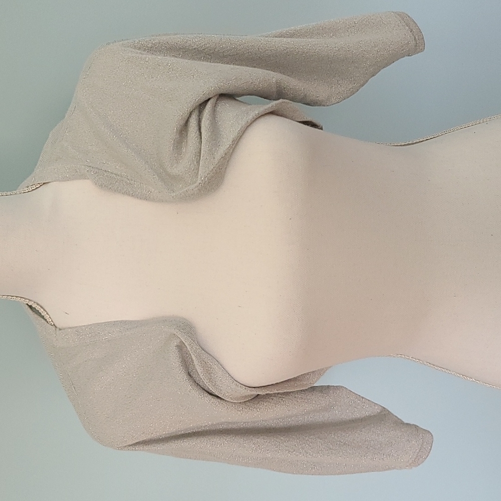 WHBM shimmery silver sparkle shrug sz. small